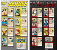 DC Superheroes Card / Token Redemption Game Heroes and Villian Card Sets 