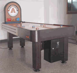 Summit Coin Operated Snap Back Rebound Shuffleboard Table From Mega Mania