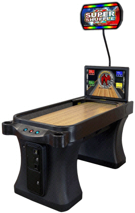 Super Shuffle II Shuffleboard and Virtual Bowling Machine From Arachnid 
