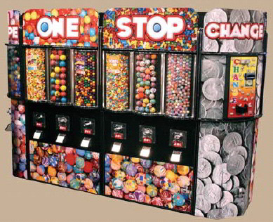 Fun Shoppe Double Kiosk Bulk Vending Center From OK Manufacturing