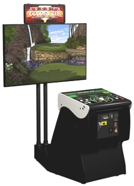 Golden Tee Golf 2021 Online Showpiece Pedestal Cabinet Model 