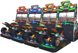 ATV Slam DLX Video Arcade 4 Player Motion Simulator Racing Game From Sega Amusements 