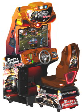 The Fast & The Furious Super Cars  32" Model Video Arcade Racing Game From Raw Thrills