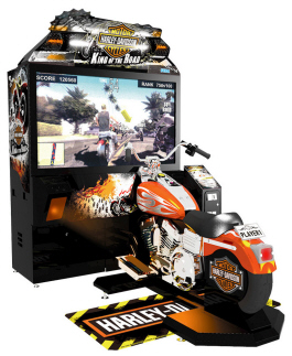 Harley Davison : King Of The Road / King Of Harley DLX Deluxe / Motorcycle Video Arcade Racing Game | Deluxe Cabinet Model From SEGA Amusements