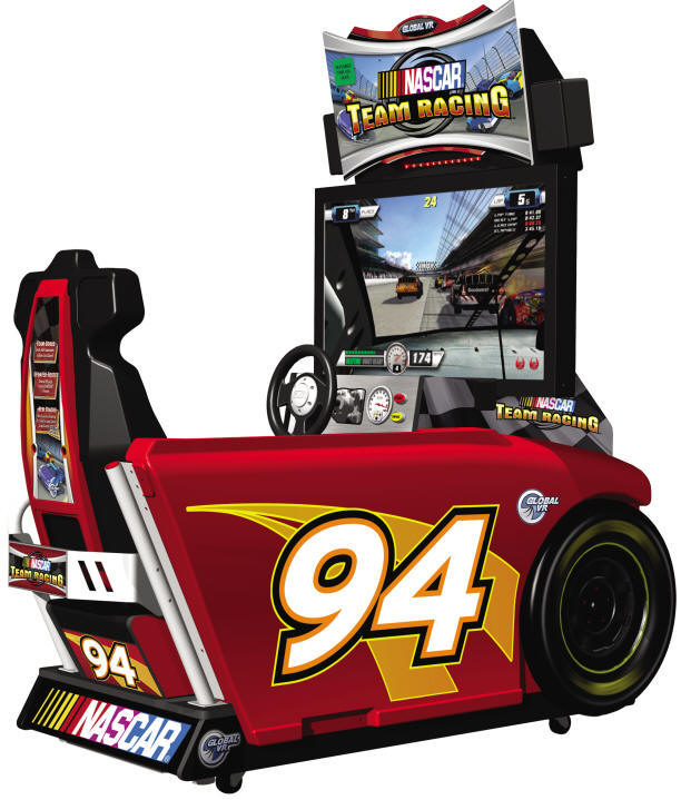 NASCAR Team Racing Deluxe Edition Video Arcade Driving Game From Global VR | Large Picture