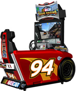 NASCAR Team Racing Deluxe Model Video Arcade Driving Game From Global VR