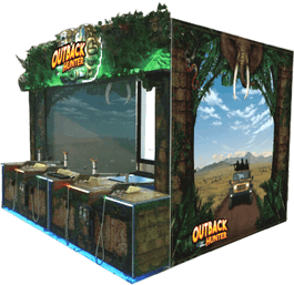 Outback Hunter / Dino Invasion Video Arcade Shooting Gallery Game From UNIS