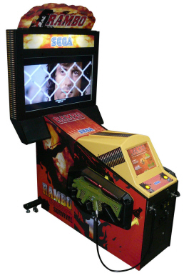 Rambo First Blood 42" DLX Deluxe Model Video Arcade Game From SEGA Amusements