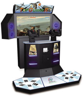 Top Gunner Deluxe 55" Motion Platform Air War / Gun Shooting Video Arcade Game From Injoy Motion