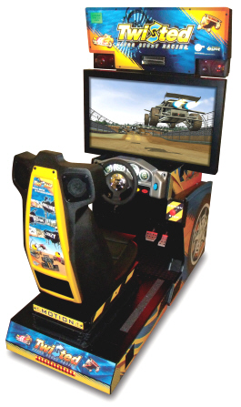 Twisted Nitro Stunt Racing Mini Motion Simulator Cabinet Video Arcade Game From Global VR and EA Sports