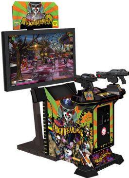 Shh...! Welcome To FrightFearLand / FrightMareLand / Haunted Mansion 2 II Video Arcade Game - Deluxe50"  Model -  Taito - Global VR