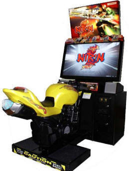 Nirin Motorcycle Racing Video Arcade Game / Nirin Superbikes Racing Video Game From Namco