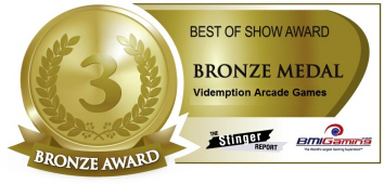 Bronze Medal Award - Videmption Arcade Games  :  Best Of Show Arcade Machine Awards / BOSA 2014
