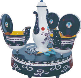 Black Coffee Cups - Merry Go Round Kiddie Ride