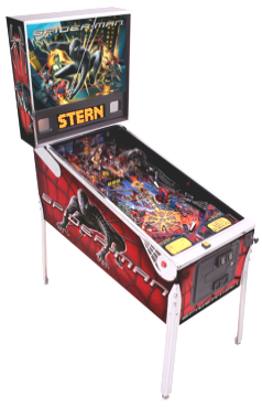 Black Suited Spiderman Pinball Machine