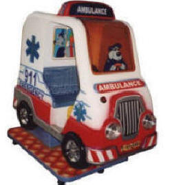 Falgas Ambulance Kiddie Ride - 26277 -  | From BMI Gaming : Global Supplier Of Kiddie Rides, Arcade Games and Amusements: 1-866-527-1362 