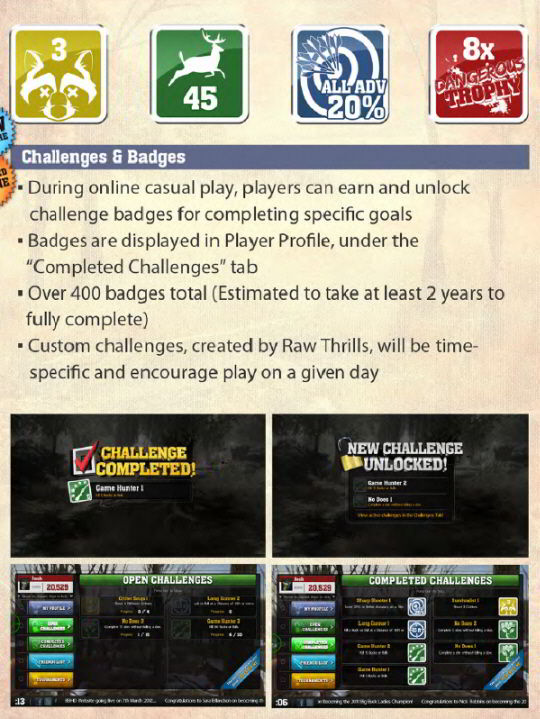 Big Buck HD Online Challenges Achievements Badges Banner