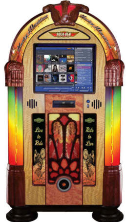 Harley Davidson Music Center Touchscreen Digital Jukebox Model J-70270-A-PV3 By Rock Ola Jukeboxes