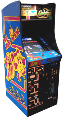 Ms. Pacman / Pac-Man / Galaga 20th Anniversary Class Of 1981 Classic 80's Video Arcade Game - 25" Upright Cabinet Coin Operated Model  From Namco