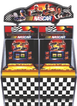 NASCAR 2 Player Token Coin Pusher Machine From Coastal Amusements