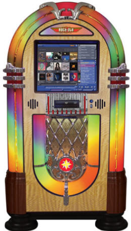 RockOla Nostalgic Bubbler Music Center Touchscreen Digital Jukebox Model QB8-PV3 / J-70254-A By RockOla Jukeboxes