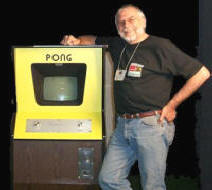 PONG Video Arcade Game Cabinet With Nolan Bushnell - Nutting Associates - 1972