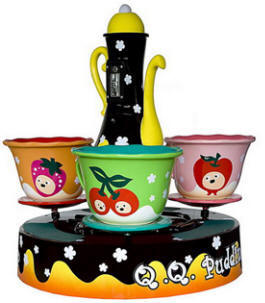 QQ Pudding Cups - Merry Go Round Kiddie Ride