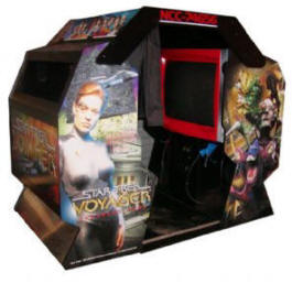 Star Trek Voyager Deluxe Video Arcade Game By Team Play - Deluxe Sitdown Coin Operated