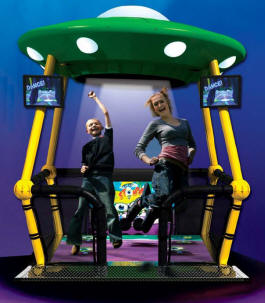 UFO Stomper Multiplayer Interactive Exer Fitness Video Arcade Dance Machine Game By Trio Tech Amusements 