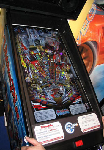 UltraPin Digital Pinball Machine Playfield Picture From Global VR and Ultracade Technologies
