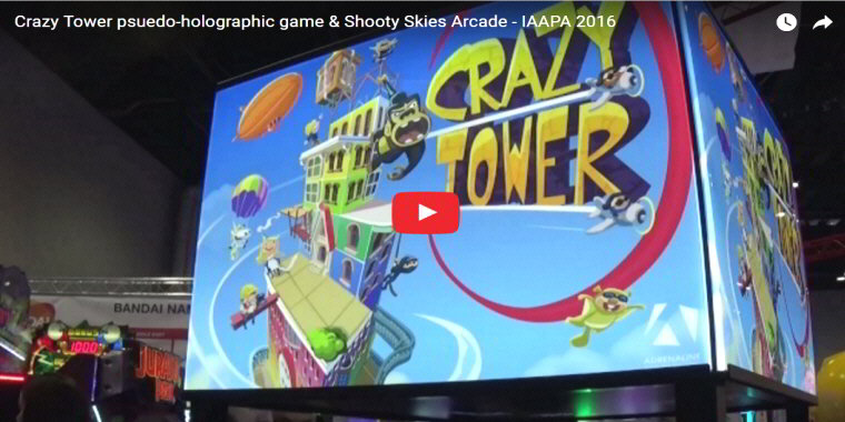 Crazy Tower Arcade By Adrenaline Amusements - Holographic Video Redemption Arcade Game - BOSA Awards 2017 Video Clip