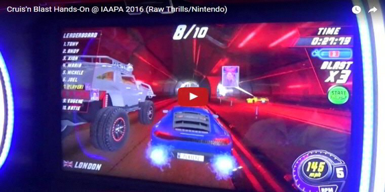 Crusin Blast Arcade - Video Arcade Game By Raw Thrills - BOSA Awards 2017 Video Clip