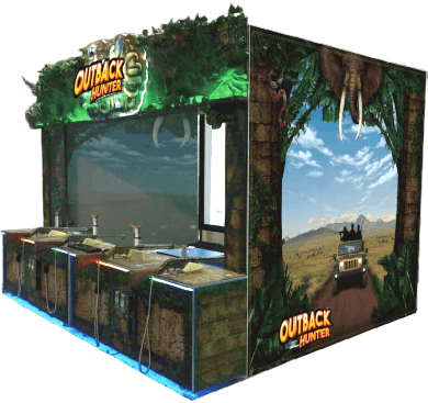 OUTBACK HUNTER /  DINO INVASION ARCADE BY UNIS - 2017 BOSA HONORABLE MENTION AWARD - VIDEO ARCADE GAMES - BEST OF SHOW ARCADE AWARDS